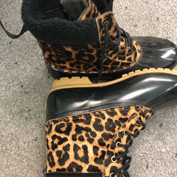 Sam Edelman Leopard print rain boots - Picture 4 of 5